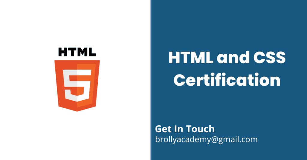 HTML and CSS Certification