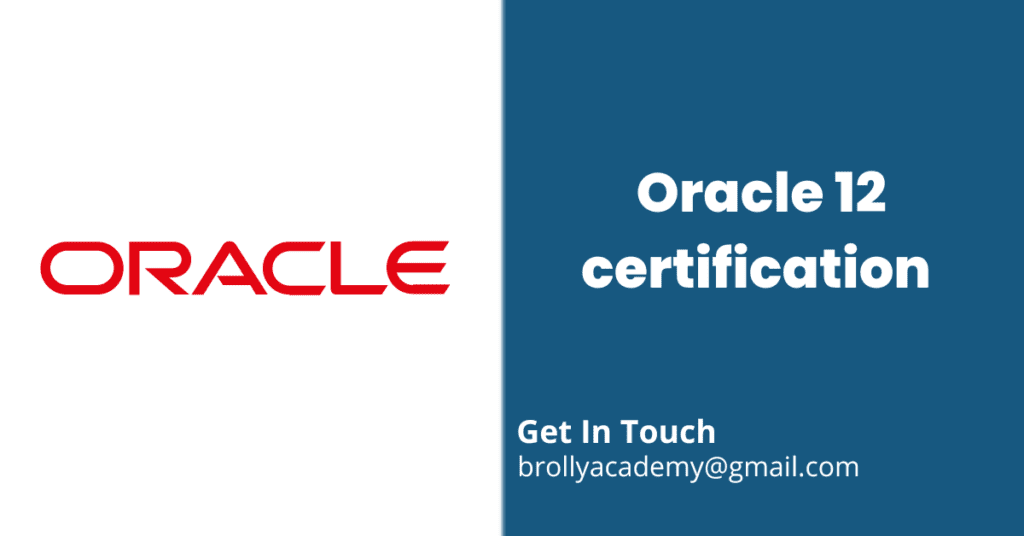 Oracle 12 certification Certification