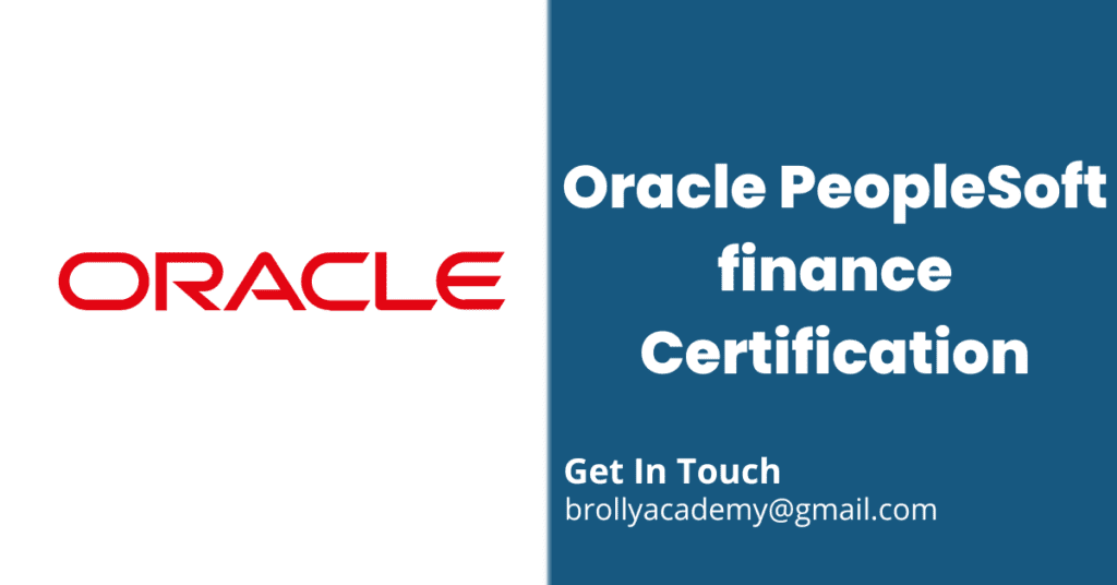 Oracle PeopleSoft finance Certification