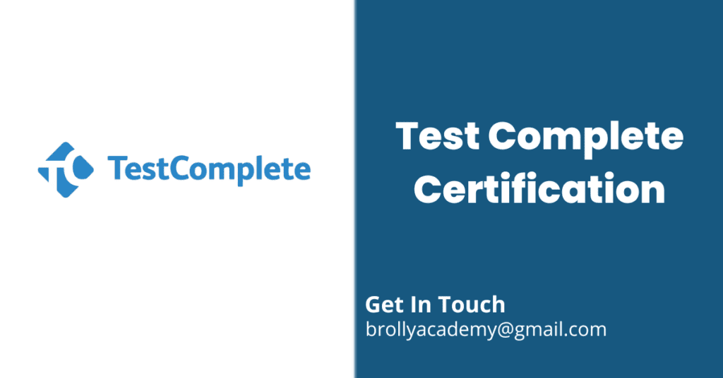 Test Complete Certification