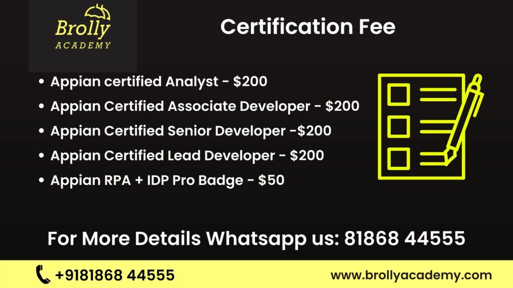 Appian Certification Fee