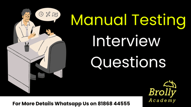 Manual Testing Interview Questions for freshers