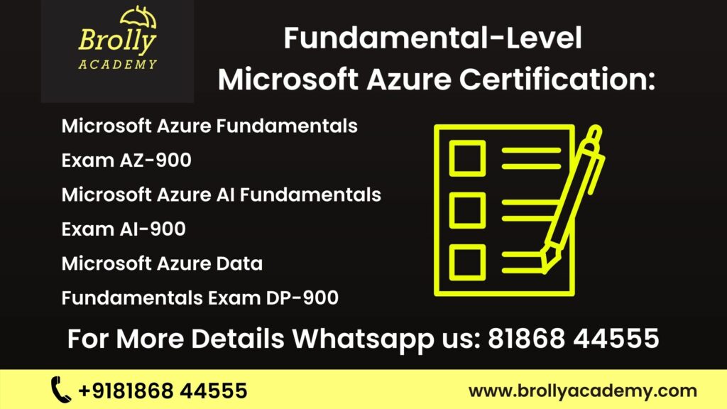 Microsoft Azure Certification Fundamental Level