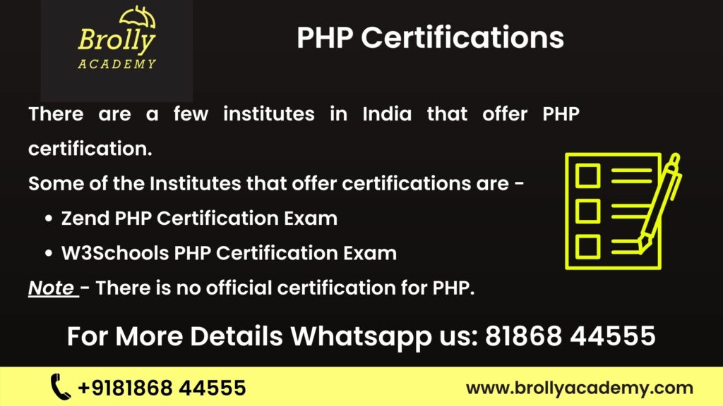 PHP Certifications