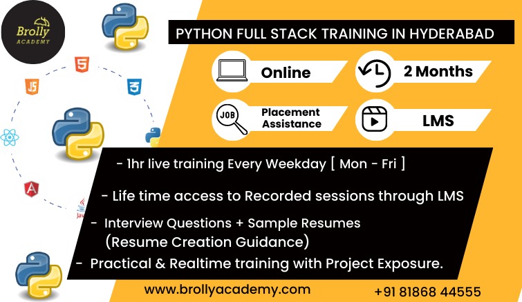 Python full stack developer course in Hyderabad