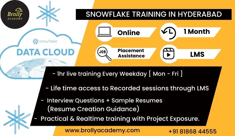 snowflake Training in hyderabad