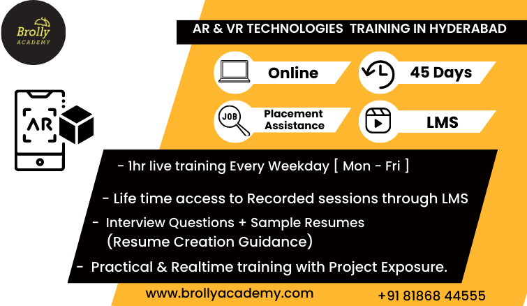 AR & VR Technologies Training in Hyderabad
