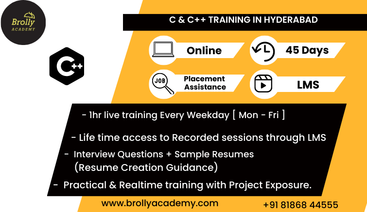 C & C++ Training in Hyderabad