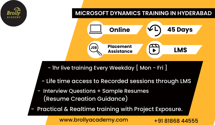 Microsoft dynamics 365 training in Hyderabad