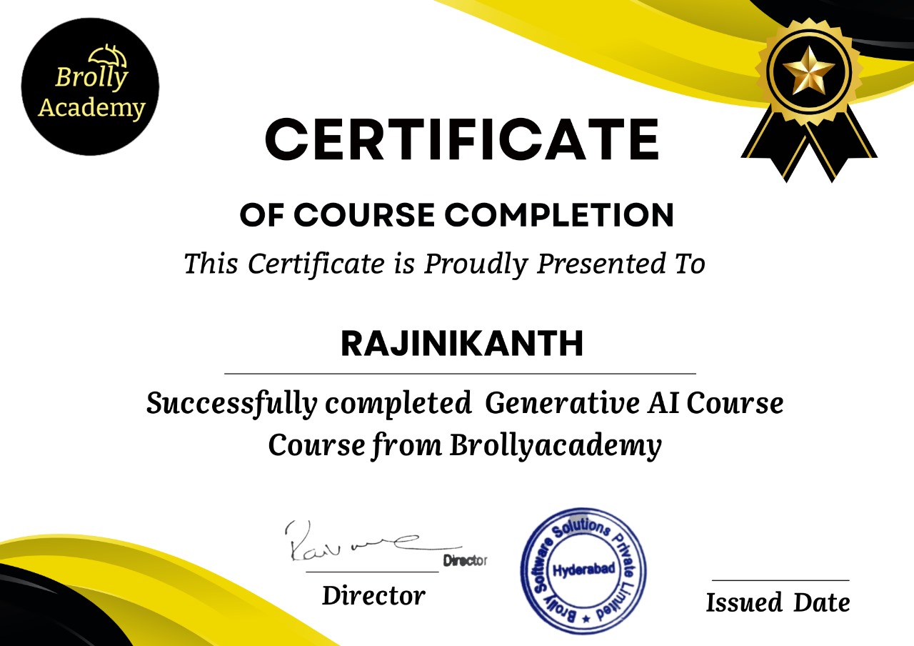 Generative AI Training in Hyderabad Best Online Course 2025