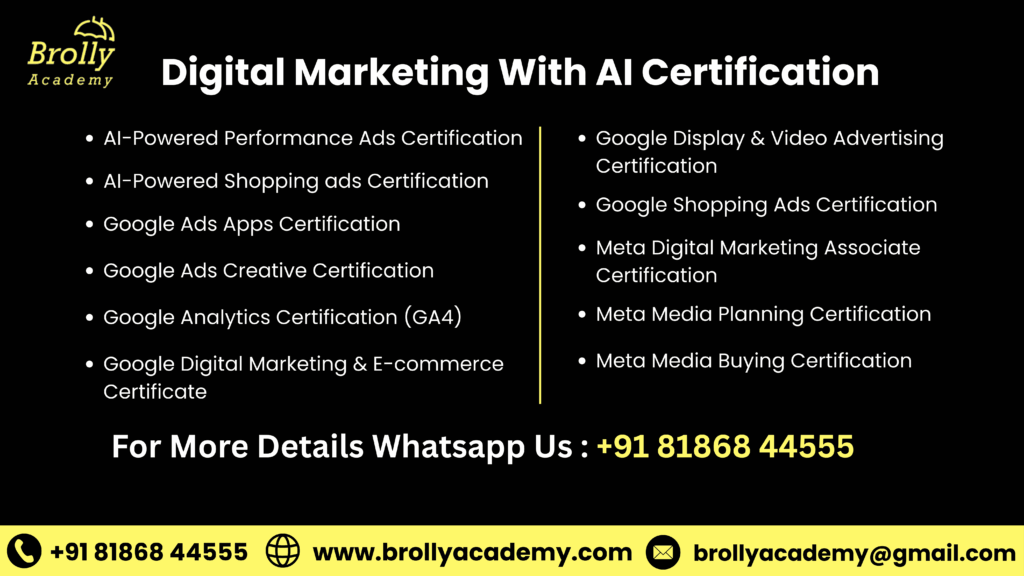 Certification-Digital Marketing with Ai Course In Hyderabad