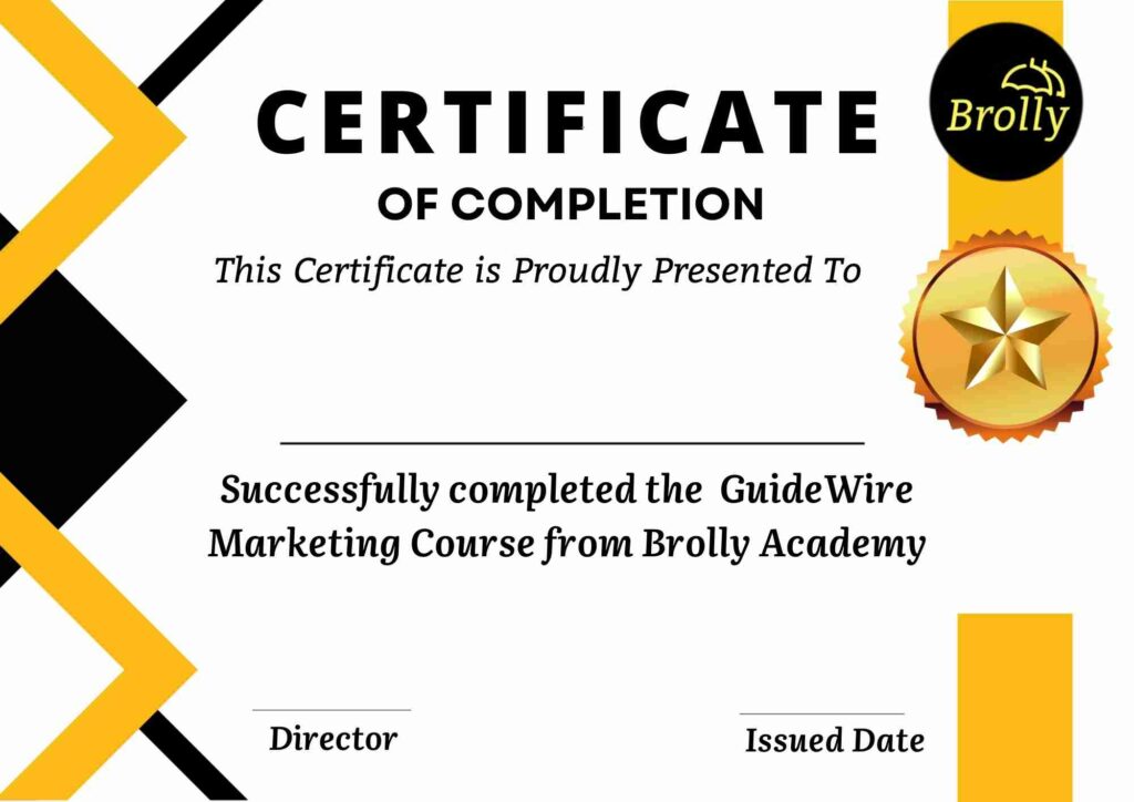 GuideWire Training in hyderabad - certificate
