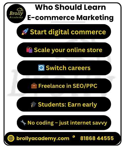 Who Should Learn E-commerce Marketing Training in Hyderabad