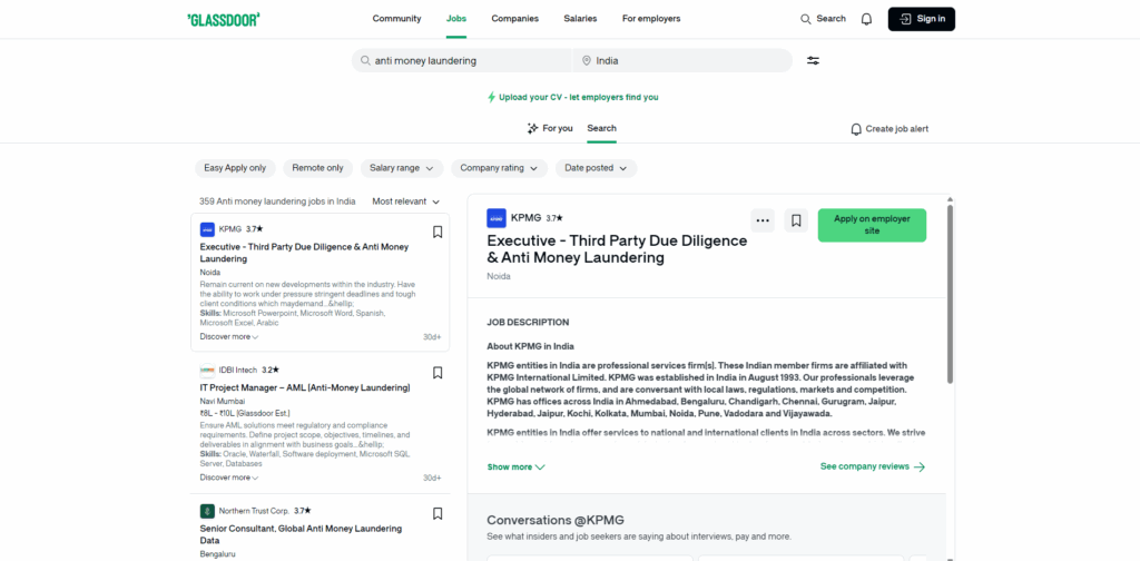 AML course in India - Aml jobs in india - Glassdoor