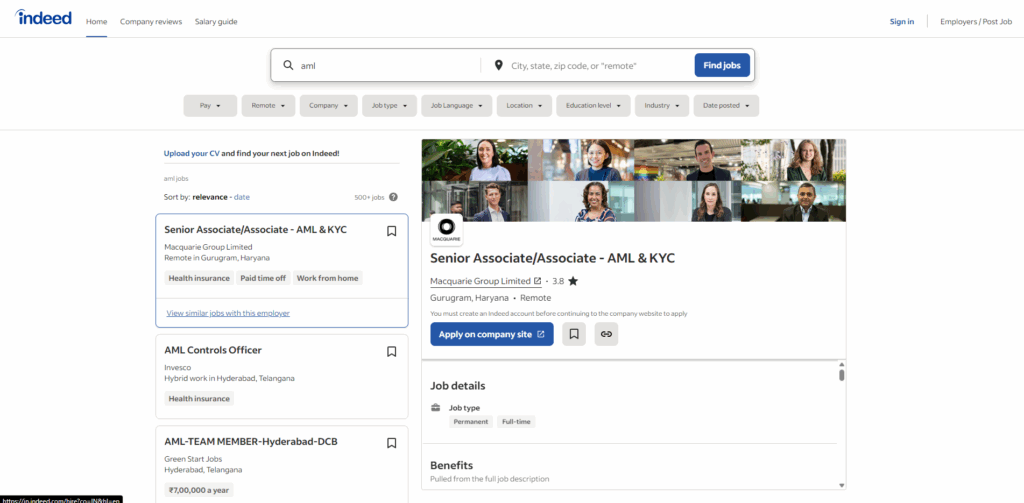 AML course in India - Aml jobs in india - indeed
