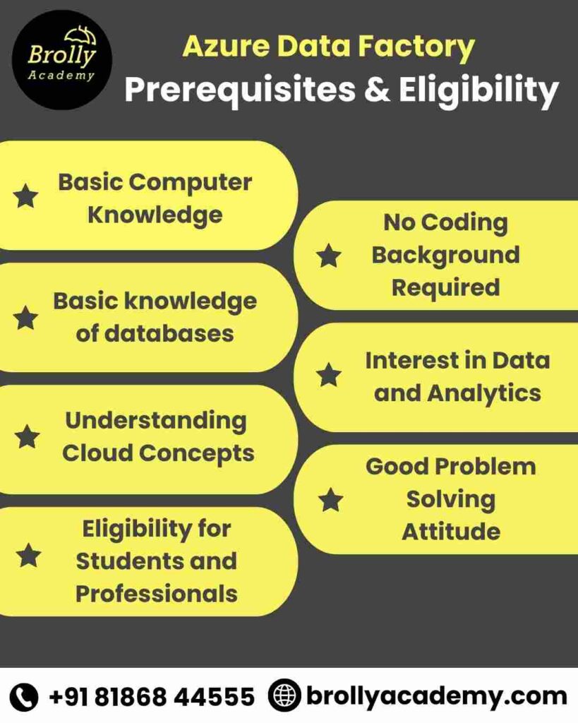 Azure Data Factory Training in Hyderabad - Prerequisites & Eligibility