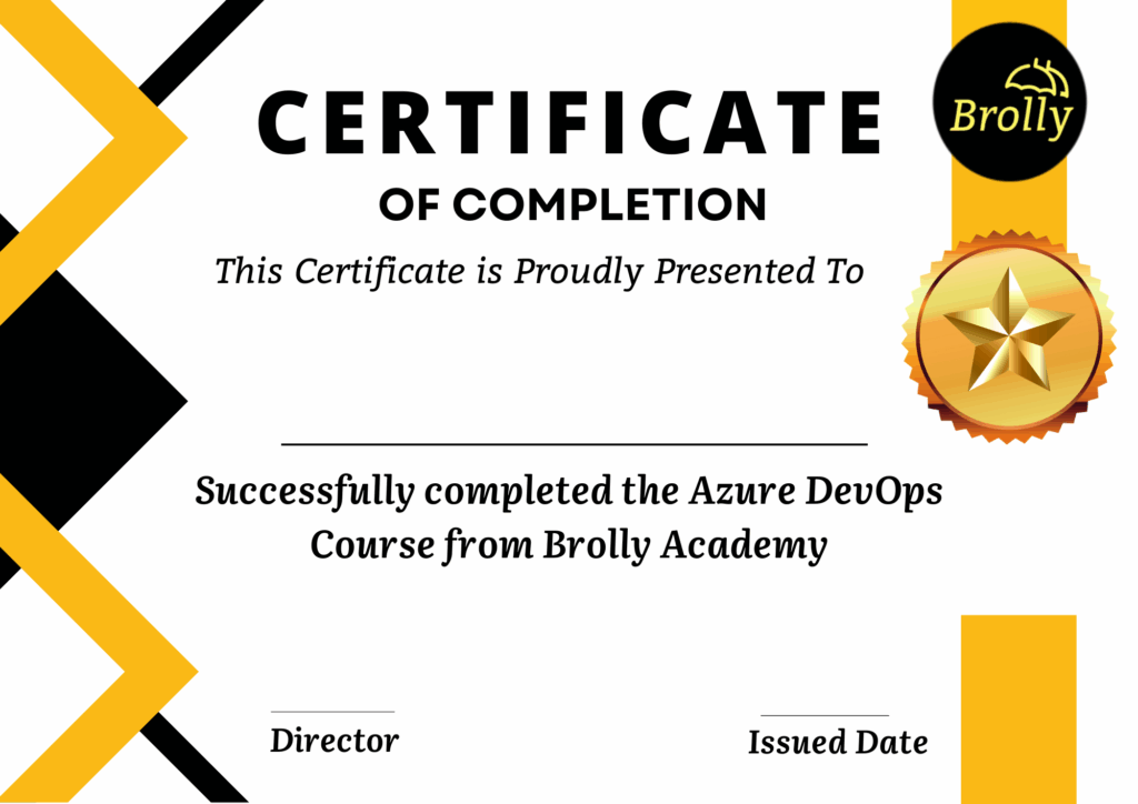 Azure Devops Azure Devops Training in Hyderabad - Azure Devops Certification Course Completion Certificate