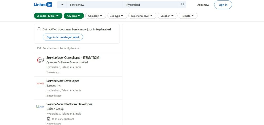 ServiceNow Training in Hyderabad-ServiceNow jobs in Hyderabad- linkedin