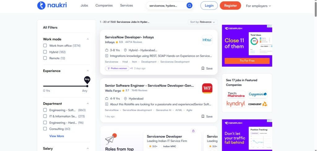 ServiceNow Training in Hyderabad-ServiceNow jobs in hyderabad -naukri