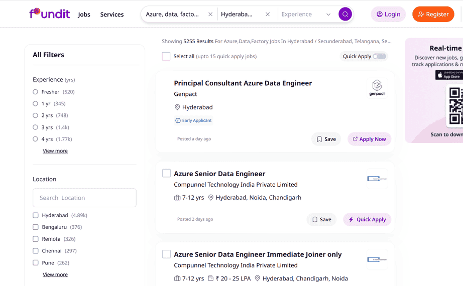 foundit - Azure Data factory training in hyderabad