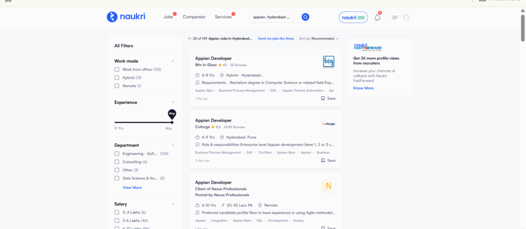 Appian Training In Hyderabad - Jobs In Hyderabad - Naukri