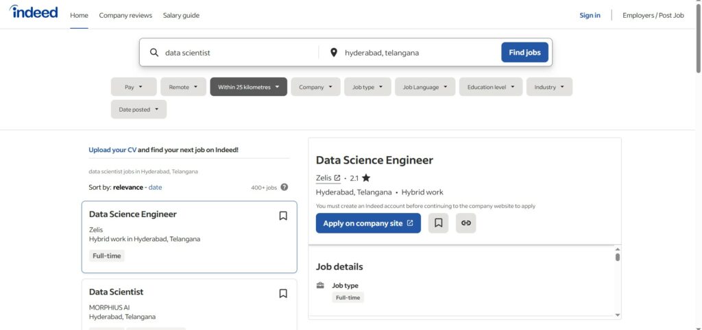 Data Science Course in Hyderabad-Data Science jobs in hyderabad -indeed