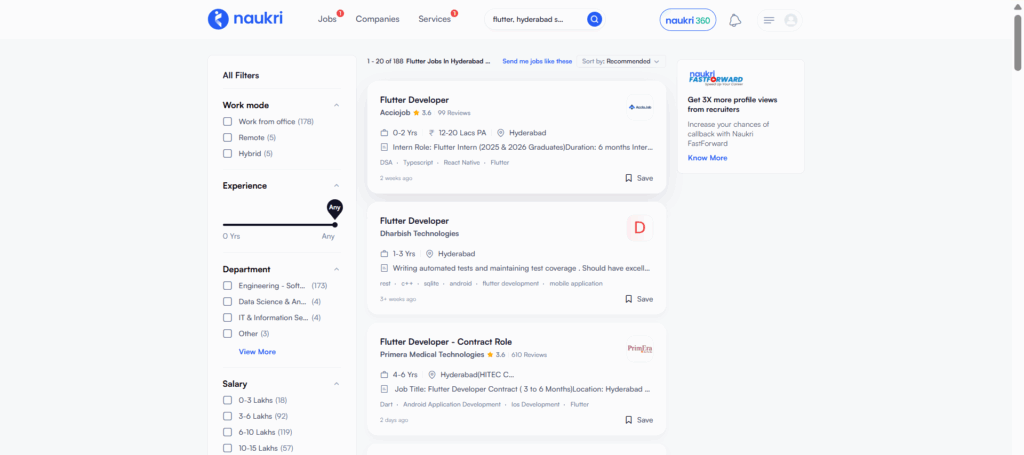 Flutter Training In Hyderabad -Naukri Jobs-Brolly Academy