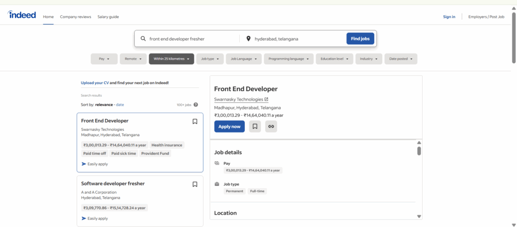 Front End Developer Course In Hyderabad - Jobs In Hyderabad -Indeed