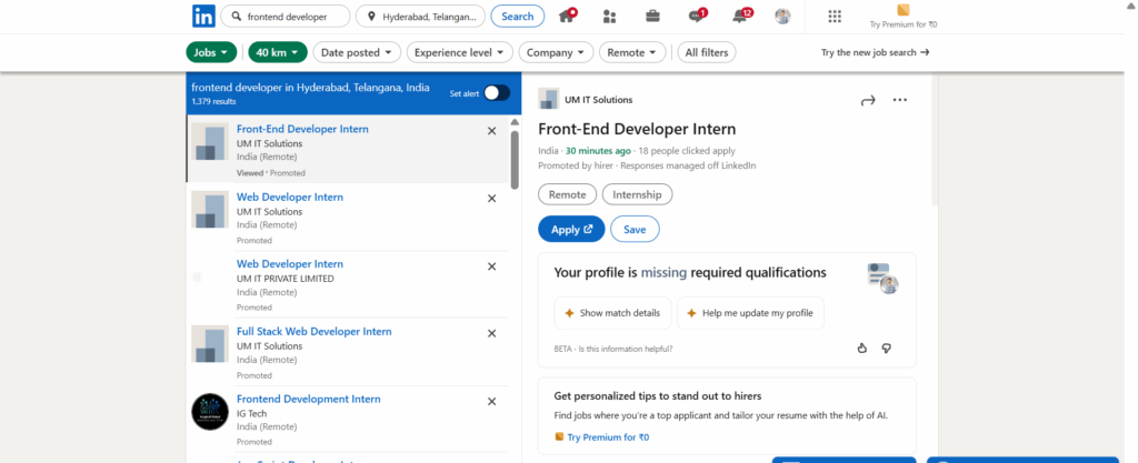 Front End Developer Course In Hyderabad -Jobs In Hyderabad -LinkedIn