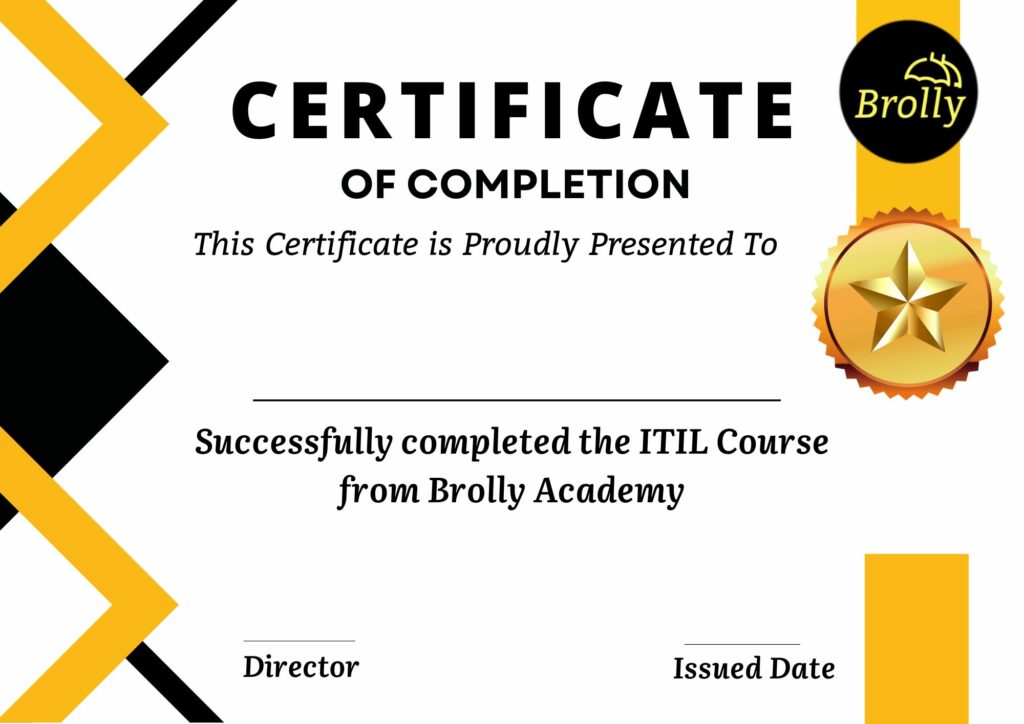 ITIL Training In Hyderabad - ITIL Course Completion Certificate