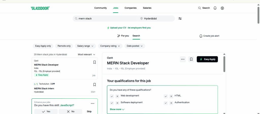 MERN Stacks Jobs In Hyderabad - Jobs In Hyderabad -GlassDoor