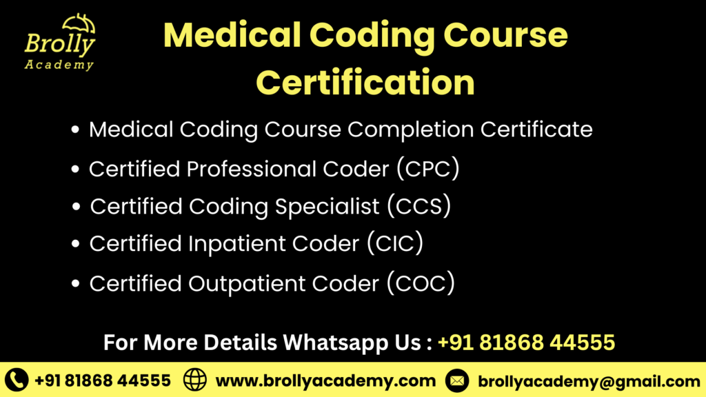 Medical Coding Course Certification - Medical Coding Training in Hyderabad​ - brolly academy
