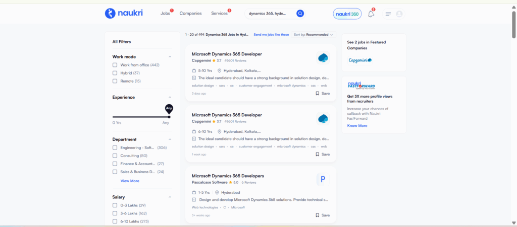 Microsoft Dynamics 365 Training in Hyderabad - Jobs In Hyderabad - Naukri