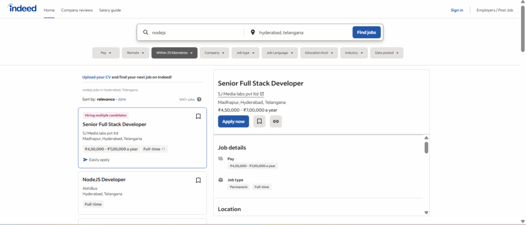 Node JS full stack training in Hyderabad - jobs in Hyderabad - Indeed