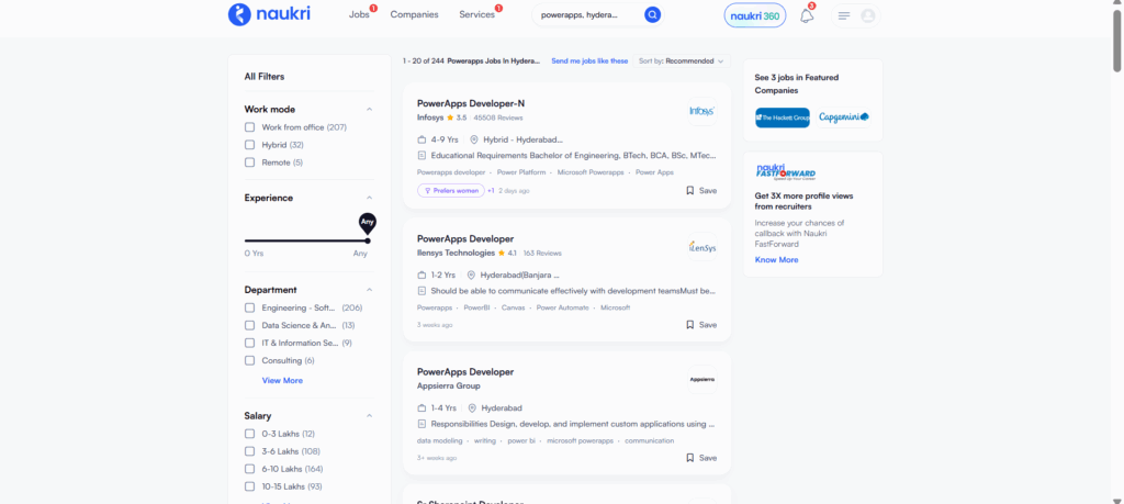 PowerApps Training In Hyderabad - Jobs In Hyderabad - Naukri