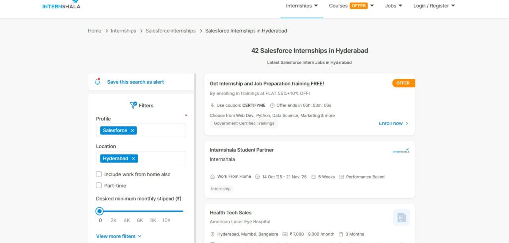 Salesforce Training in Hyderabad- salesforce jobs in hyderabad -INTERNSHALA