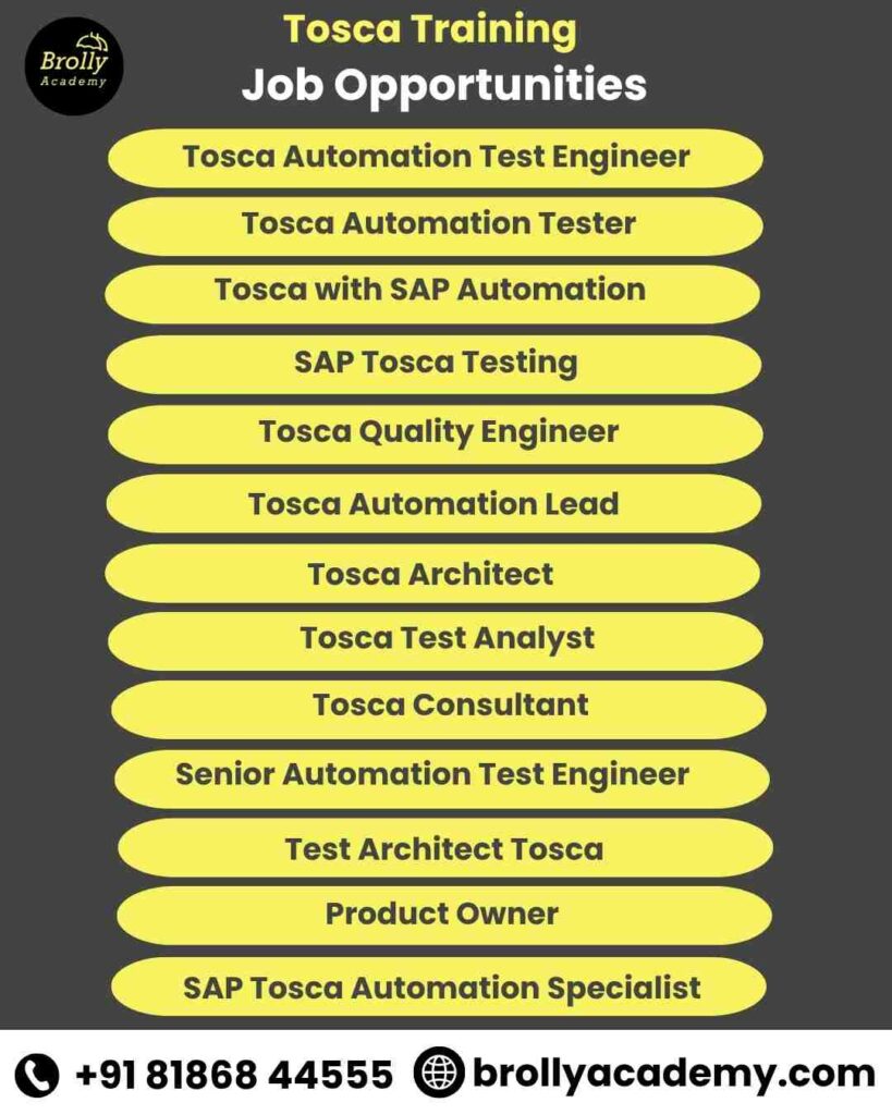 Tosca Training In Hyderabad - Job Opportunities