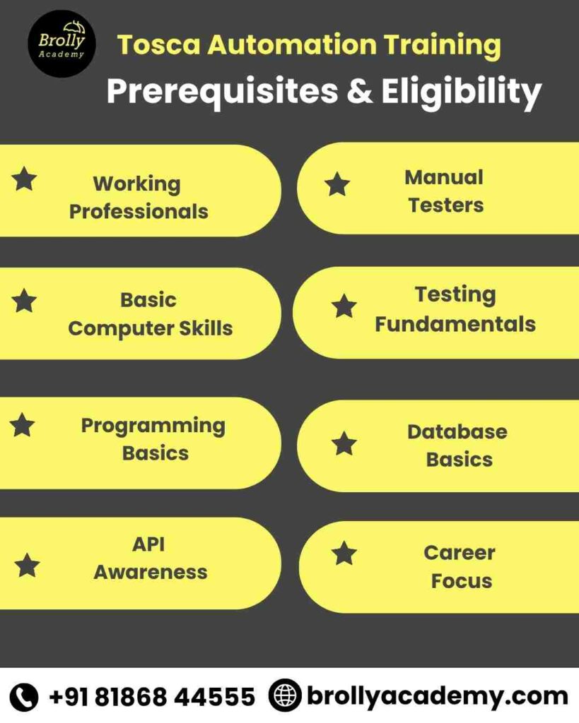 Tosca Training In Hyderabad - Prerequisites & Eligibility