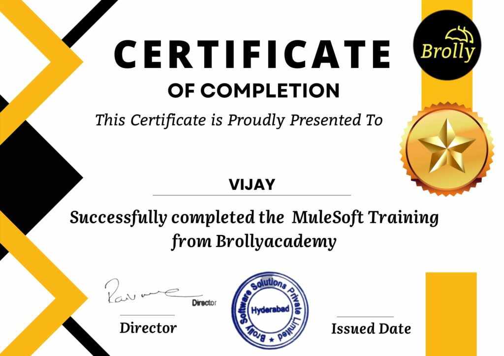 Certifictions of Mulesoft Training In Hyderabad At Brolly academy
