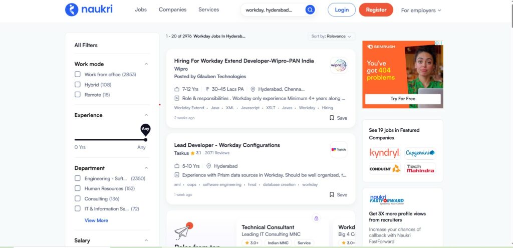 Workday Training in Hyderabad-Workday jobs in hyderabad -naukri