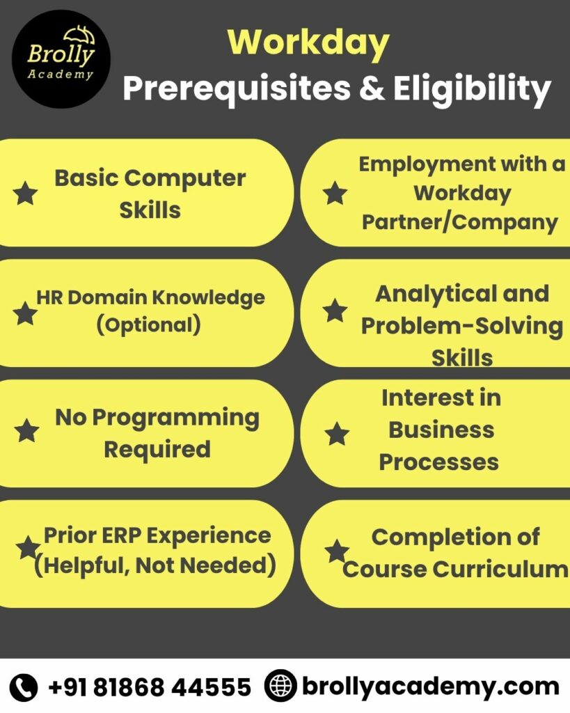 Workday training in hyderabad - Pre-requisites & Eligibility