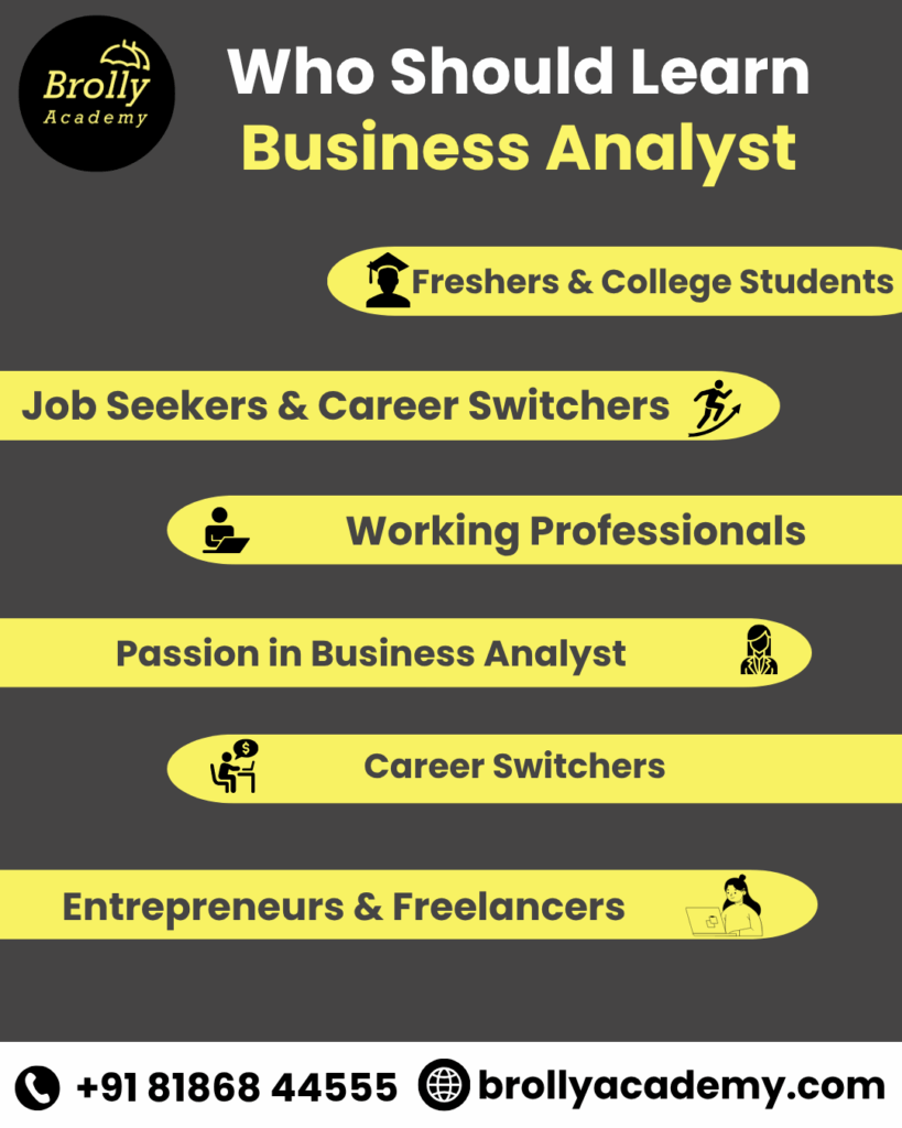 who should learn business analyst - business analyst course in hyderabad - brolly academy