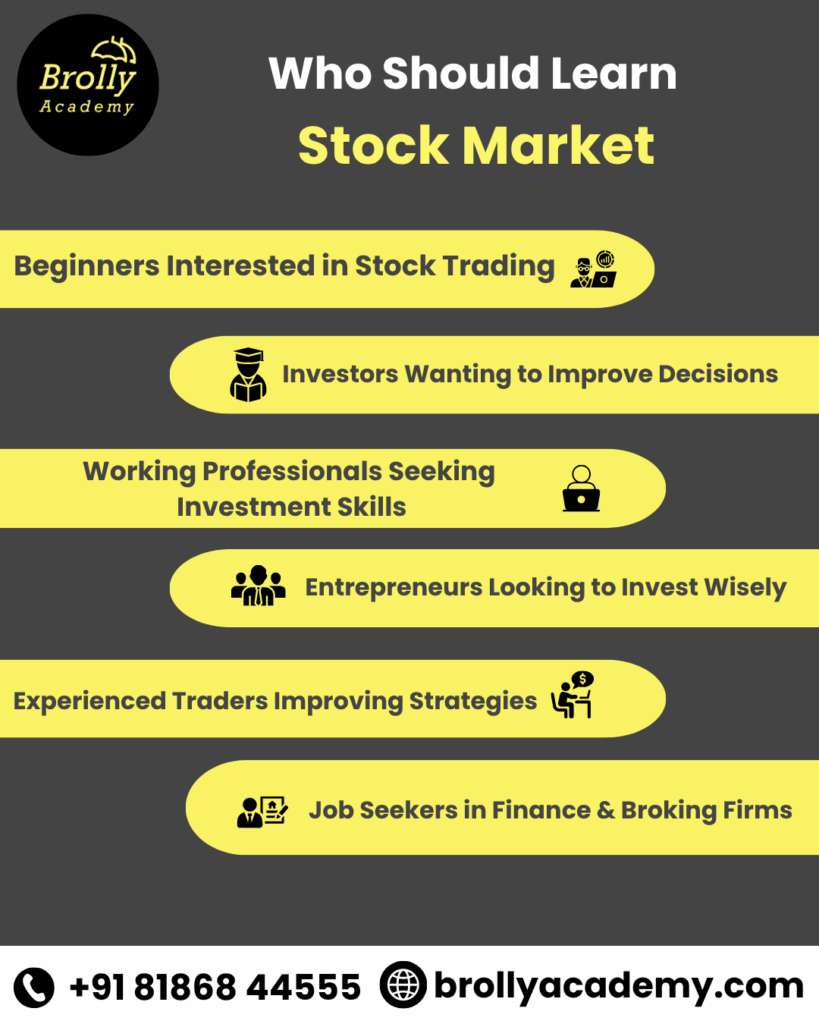 who should learn stock market - stock market training in hyderabad - brolly academy