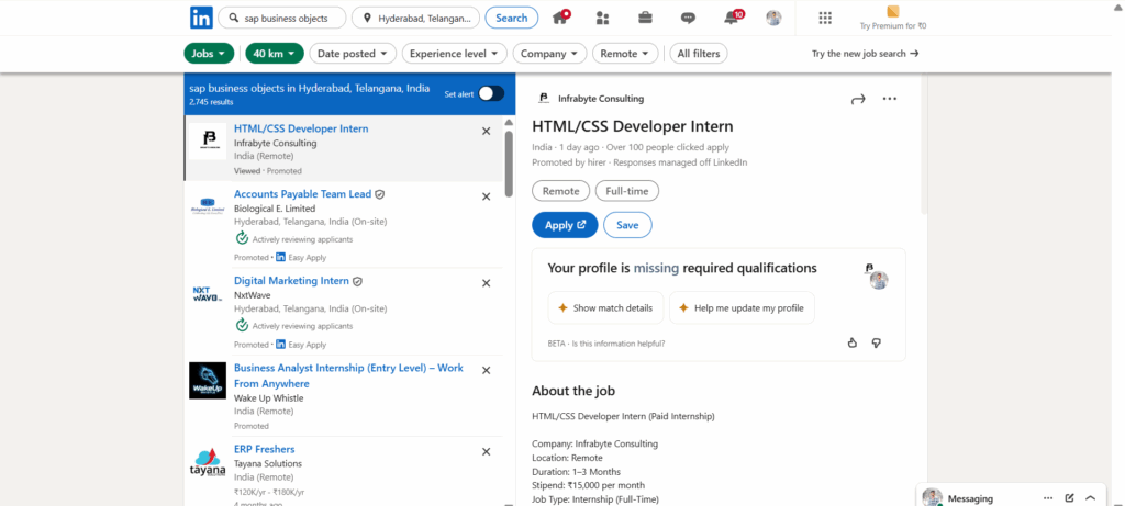 Business Objects Training In Hyderabad - Jobs In Hyderabad- LinkedIn