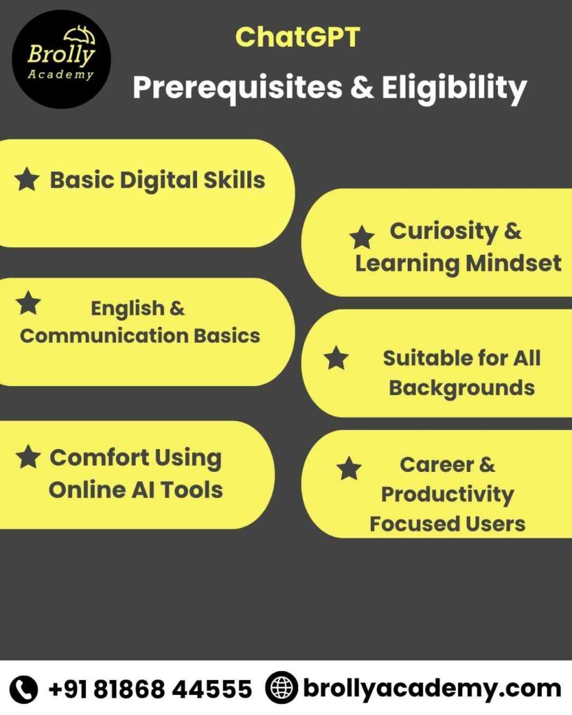 ChatGPT Course In Hyderabad - Prerequisites & Eligibility