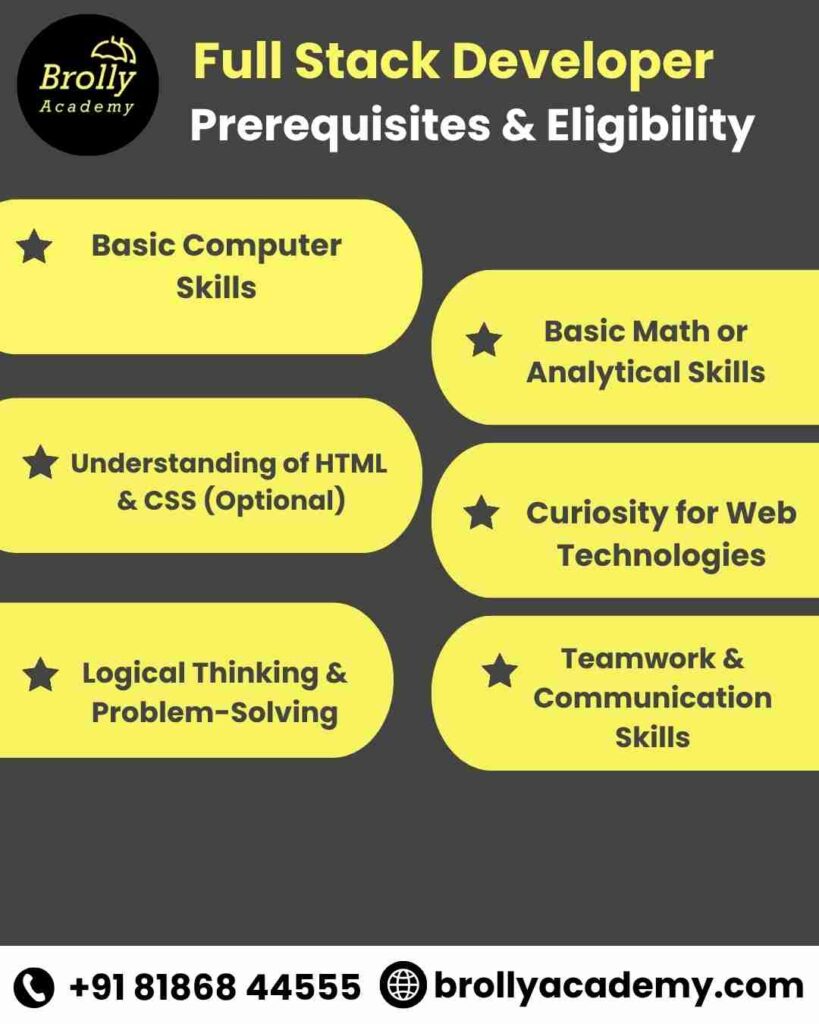 Full Stack Developer Course In Hyderabad - Prerequisites & Eligibility