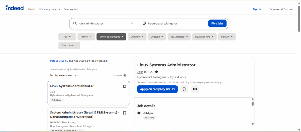 Unix Administrator Training in Hyderabad - Jobs In Hyderabad - Indeed