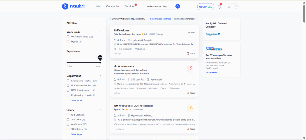 WebSphere Message Brokers (MQ) Training in Hyderabad - Jobs In Hyderabad - Naukri