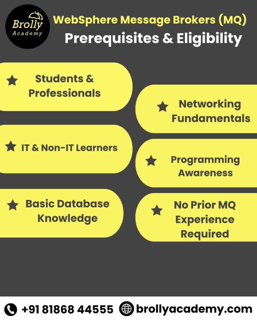 WebSphere Message Brokers (MQ) Training in Hyderabad- Prerequisites & Eligibility
