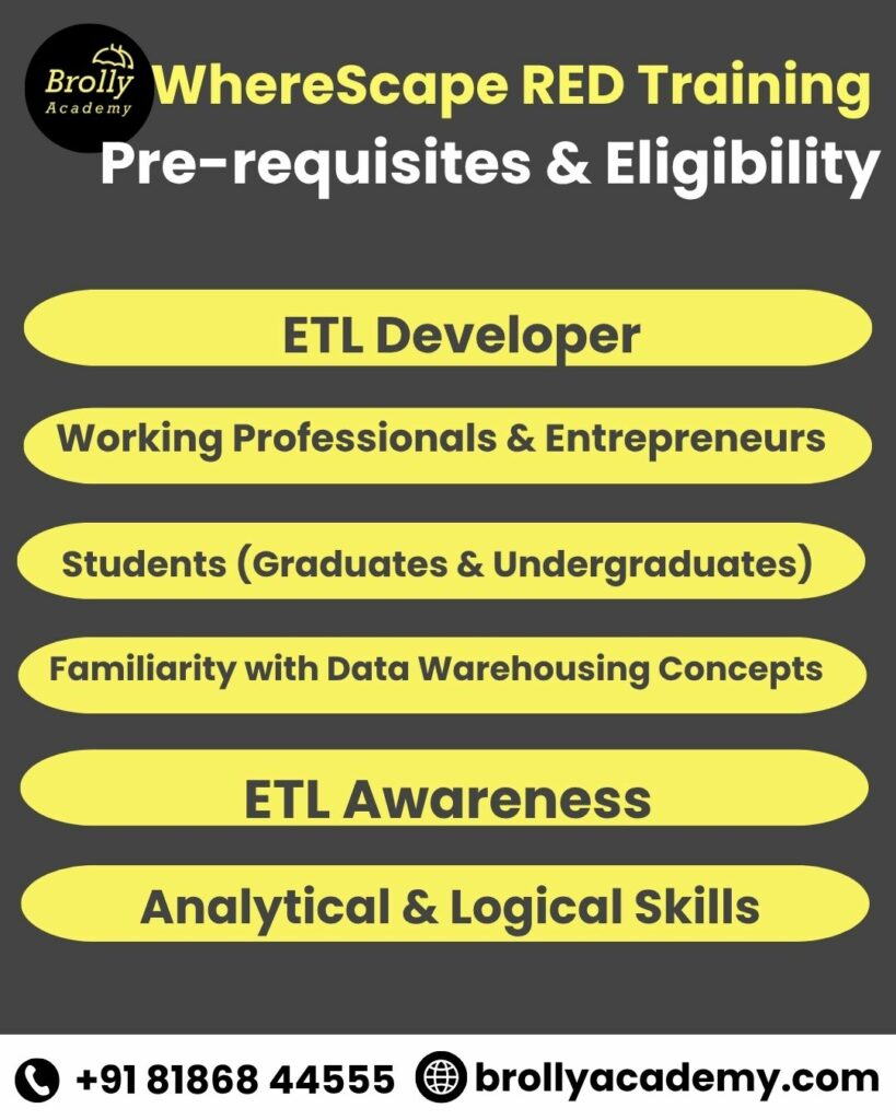 WhereScape RED Training in Hyderabad-Pre-requisites & Eligibility